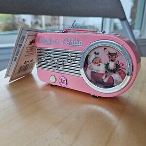 COPY - Mr.Christmas Retro Pink Radio ornament, Plays Music and  Lights up. NWT